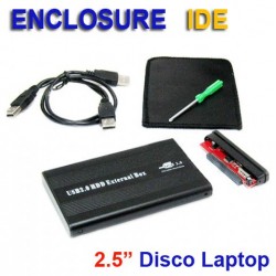 Enclosure IDE USB 2.0 para Disco Duro 2.5 de Laptops